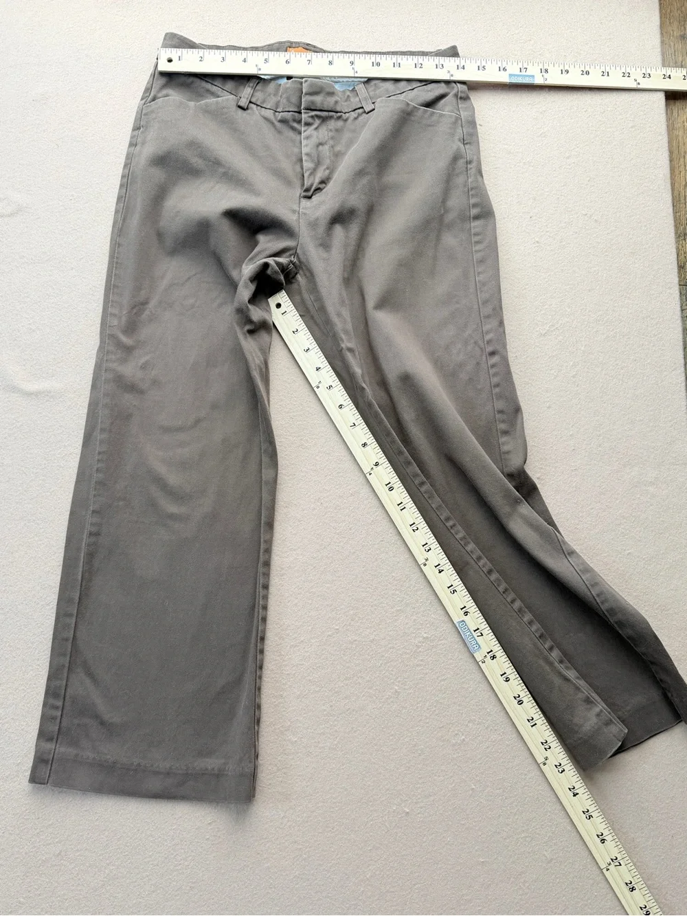 Lee wide-Leg cropped capri Pants - brown -  28W small 5/6 casual elevated ankle